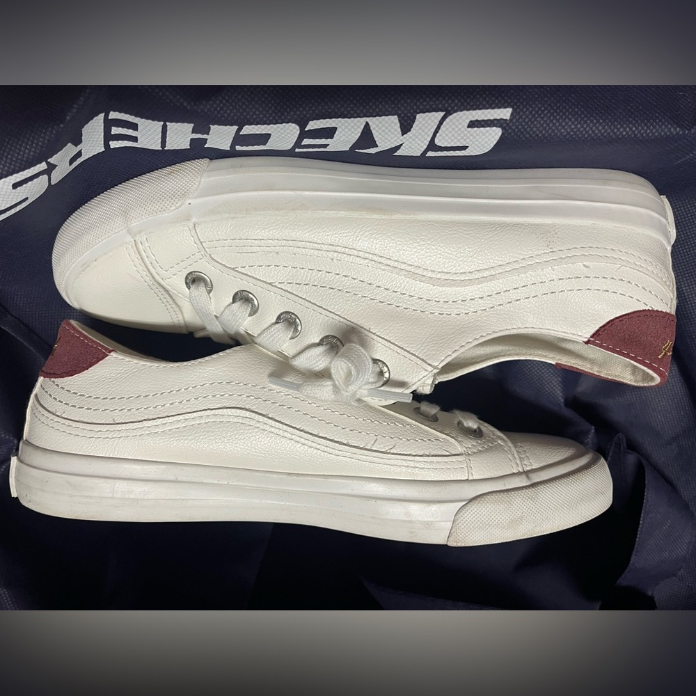 Women's White Leather Blowfish Sneakers - Picture 5 of 5
